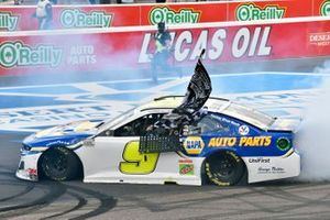Chase Elliott, Hendrick Motorsports, Chevrolet Camaro NAPA Auto Parts celebrates his Championship