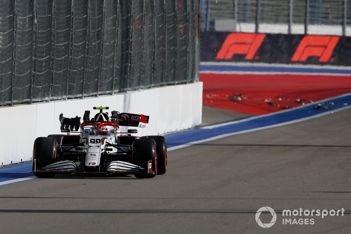 L'incidente di Antonio Giovinazzi, Alfa Romeo Racing C41 durante le prove libere