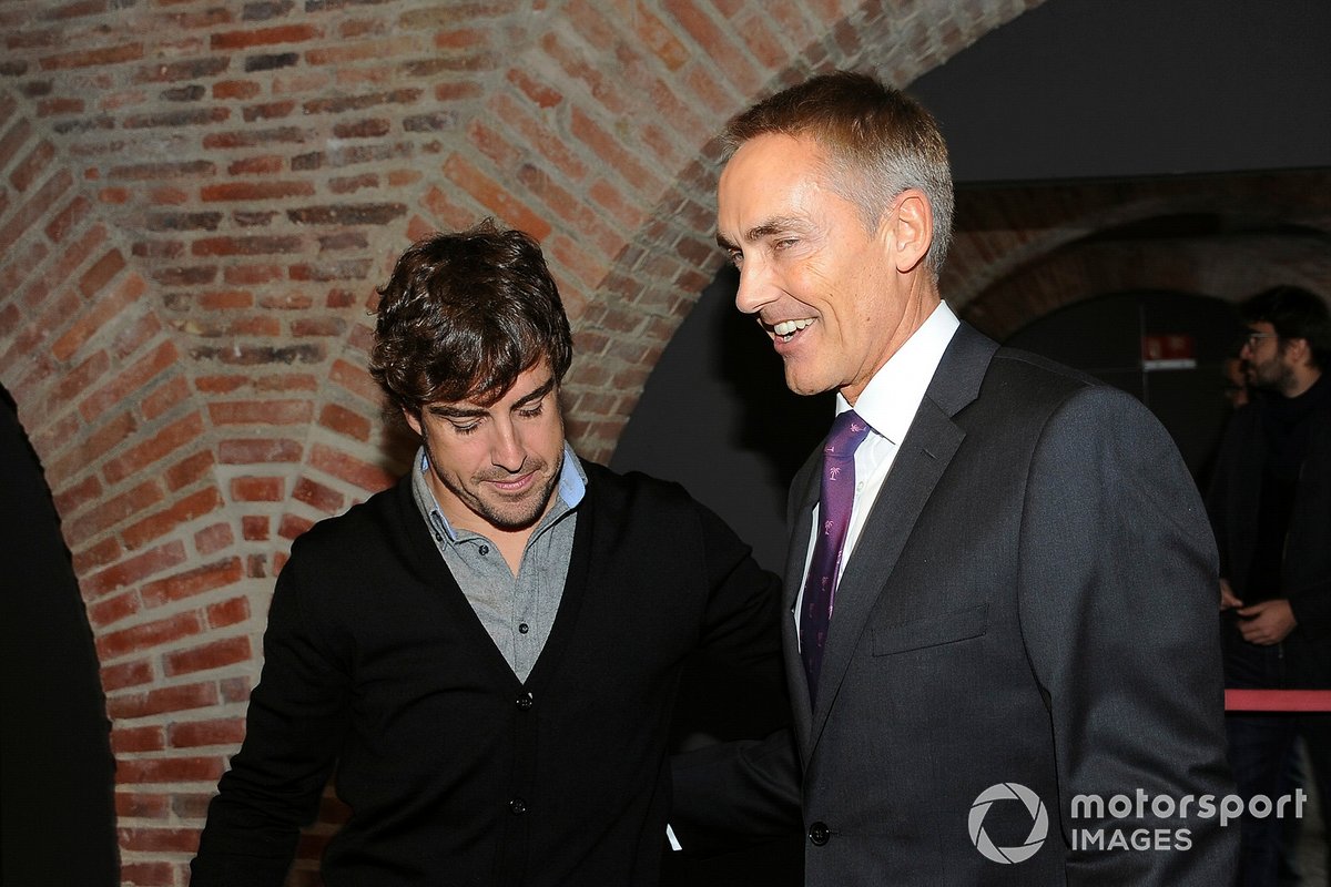 Fernando Alonso et Martin Whitmarsh à l'ouverture du musée Fernando Alonso