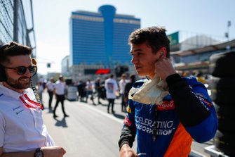 Lando Norris, McLaren, op de grid