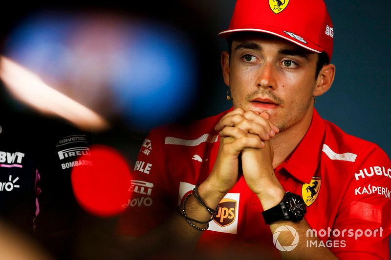 Charles Leclerc, Ferrari en la conferencia de prensa