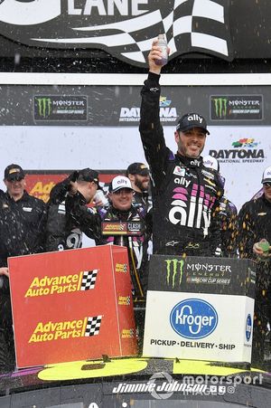 Jimmie Johnson, Hendrick Motorsports, Chevrolet Camaro Ally wins the Advanced Auto Parts Clash