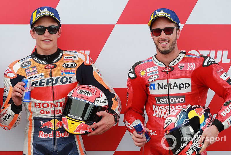 Il poleman Marc Marquez, Repsol Honda Team, il terzo, Andrea Dovizioso, Ducati Team