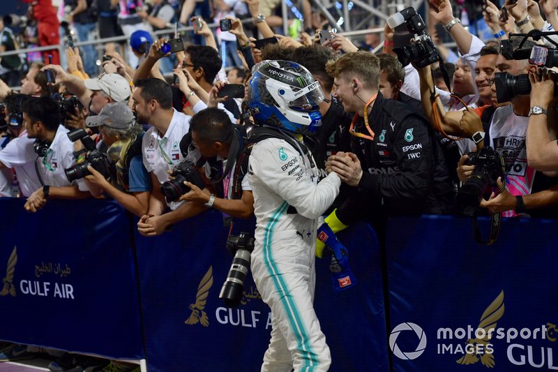 Valtteri Bottas, Mercedes AMG F1, secondo, al Parco Chiuso