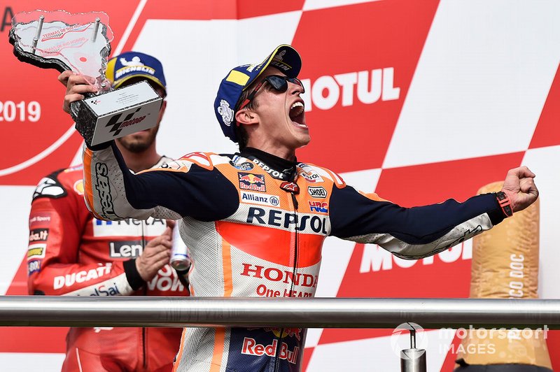 Podio: Marc Márquez, vencedor d corrida, Repsol Honda Team