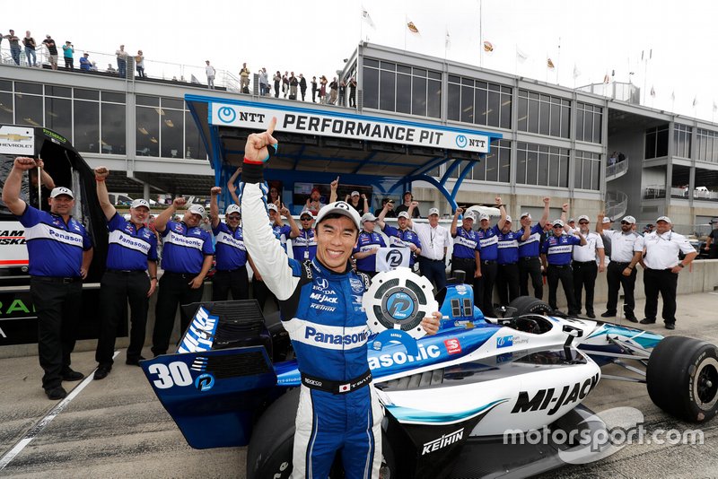 Pole Sitter Takuma Sato, Rahal Letterman Lanigan Racing Honda