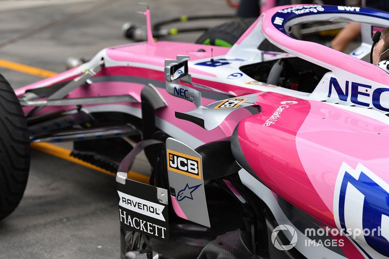 Aero and sidepods on the Racing Point RP19