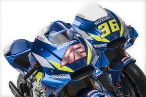 Bikes von Alex Rins, Team Suzuki MotoGP, und Joan Mir, Team Suzuki MotoGP, für die MotoGP-Saison 2019