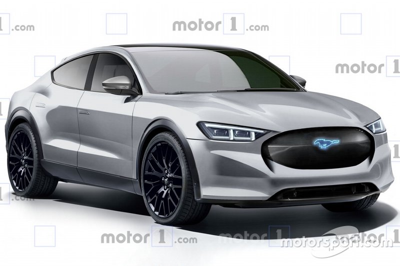 Рендер електрокросовера на базі Ford Mustang