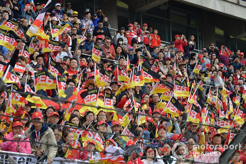 Tifosi a supporto di Sebastian Vettel, Ferrari