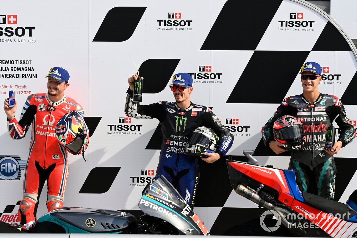 Jack Miller, Pramac Racing, Maverick Vinales, Yamaha Factory Racing, Fabio Quartararo, Petronas Yamaha SRT