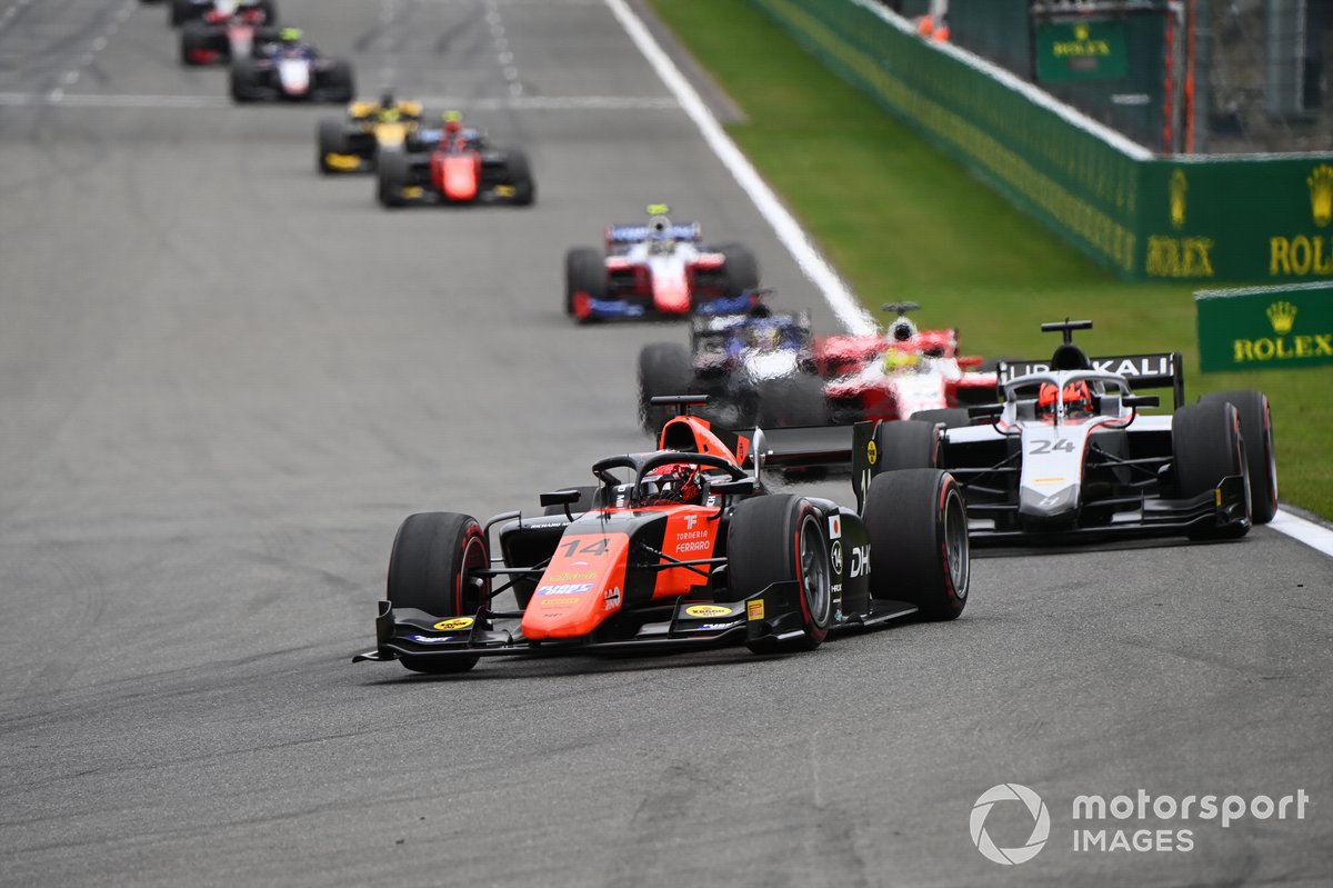 Nobuharu Matsushita, MP Motorsport, Nikita Mazepin, Hitech Grand Prix, and Mick Schumacher, Prema Racing