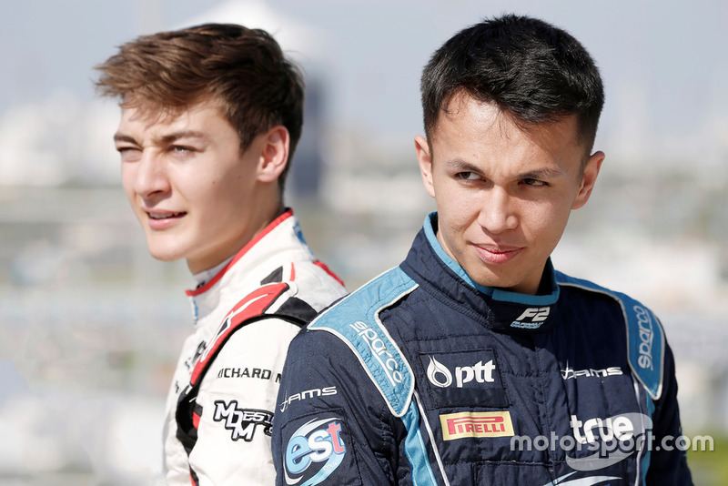 Alexander Albon, DAMS, George Russell, ART Grand Prix