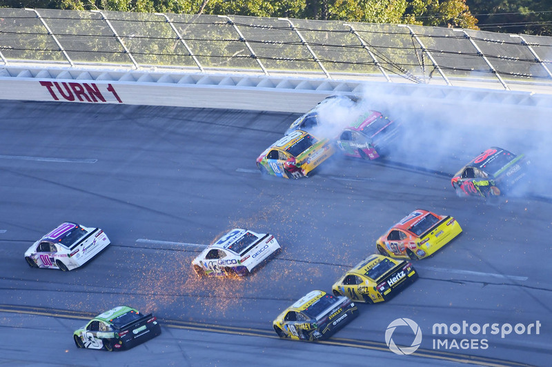 Last lap wreck