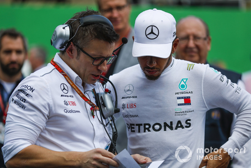 Lewis Hamilton, Mercedes AMG F1, on the grid