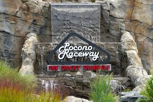 Pocono Raceway entry sign, atmosphere