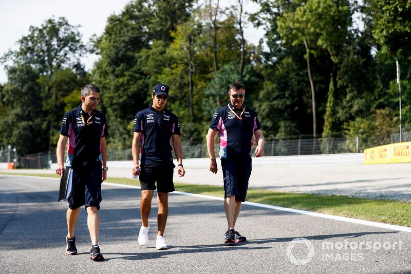Lance Stroll, Racing Point fait un trackwalk