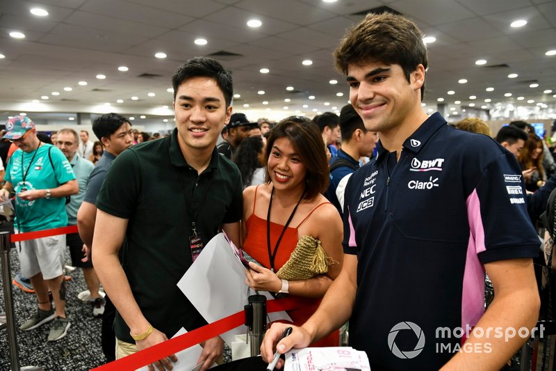 Lance Stroll, Racing Point signs an autograph for a fan