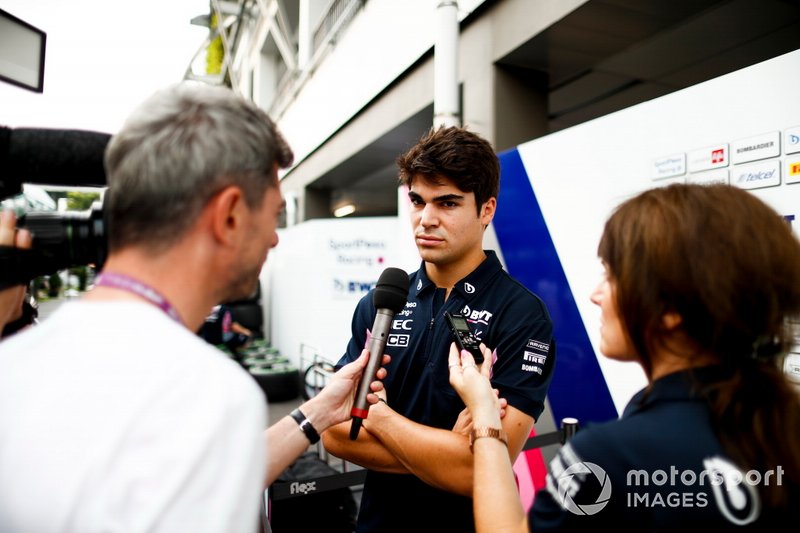Lance Stroll, Racing Point speaks to the media
