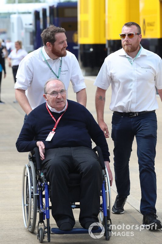 Sir Frank Wiliams, Team Principal, Williams Racing in the paddock