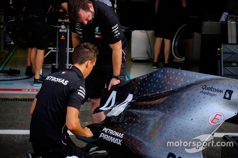 Mercedes AMG F1 W10 of Lewis Hamilton