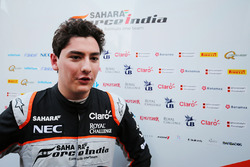 Alfonso Celis Jr., Sahara Force India F1 Development Driver with the media