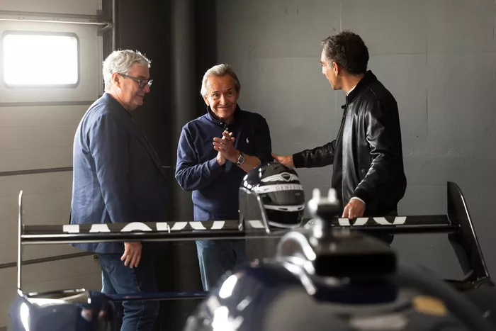 Jacky Ickx, Genesis Magma Racing, Cyril Abiteboul, Genesis Magma Racing, Luc Donckerwolke, Genesis Magma Racing