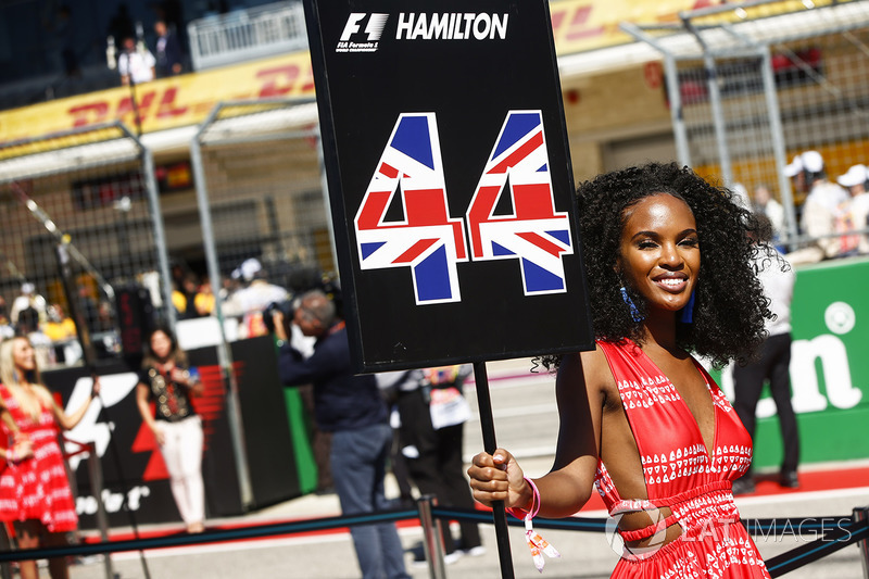 Grid girl per Lewis Hamilton, Mercedes AMG F1