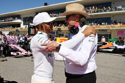 Lewis Hamilton, Mercedes AMG F1 and Mansour Ojjeh, TAG