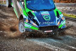 La vettura incidentata di Yazeed Al Rajhi, Michael Orr, Yazeed Racing Ford Fiesta RS WRC