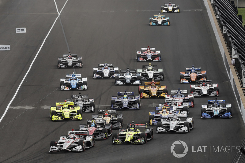 Will Power, Team Penske Chevrolet, Robert Wickens, Schmidt Peterson Motorsports Honda, Sébastien Bourdais, Dale Coyne Racing with Vasser-Sullivan Honda, James Hinchcliffe, Schmidt Peterson Motorsports Honda, Josef Newgarden, Team Penske Chevrolet, start, g