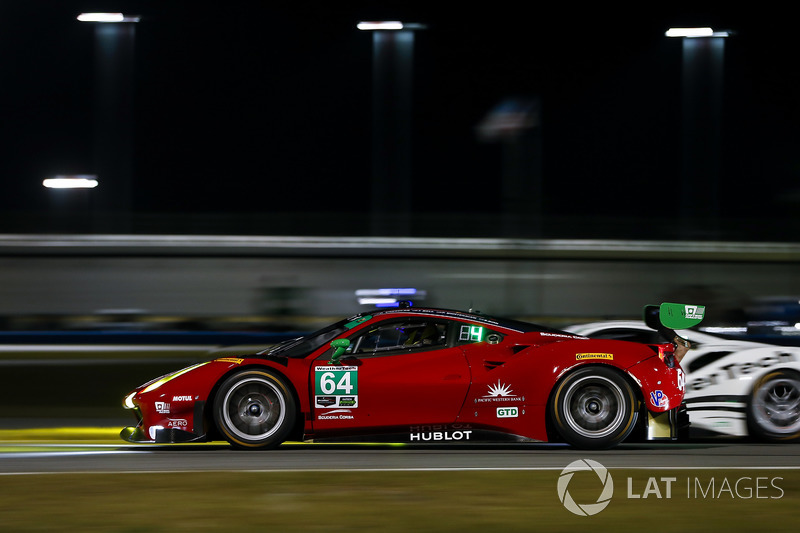 #64 Scuderia Corsa Ferrari 488 GT3, GTD: Bill Sweedler, Townsend Bell, Frankie Montecalvo, Sam Bird