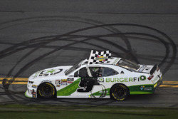 Tyler Reddick, JR Motorsports, BurgerFi Chevrolet Camaro celebrates his win