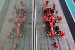 Sebastian Vettel, Ferrari SF70H makes a practice pitstop