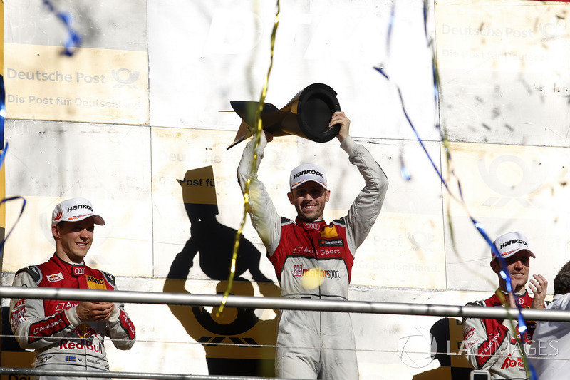 Champion Podium: Champion René Rast, Audi Sport Team Rosberg, Audi RS 5 DTM