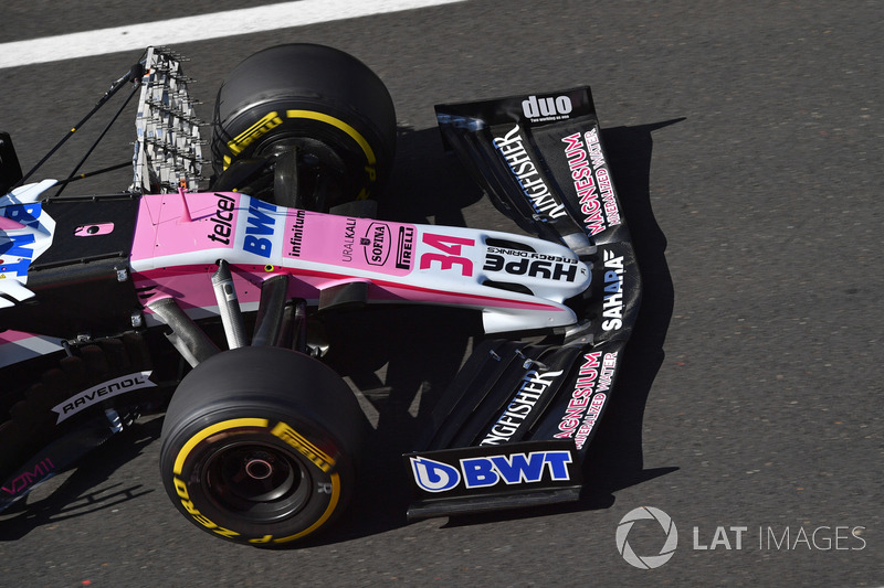 Переднее крыло Force India VJM11 в конфигурации 2019 года