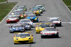 #3 Corvette Racing Chevrolet Corvette C7.R, GTLM: Antonio Garcia, Jan Magnussen leads the field at the green flag.