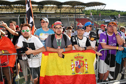 Fernando Alonso, McLaren fans and banner