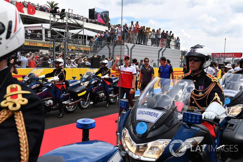 Marcus Ericsson, Sauber lors de la parade des pilotes