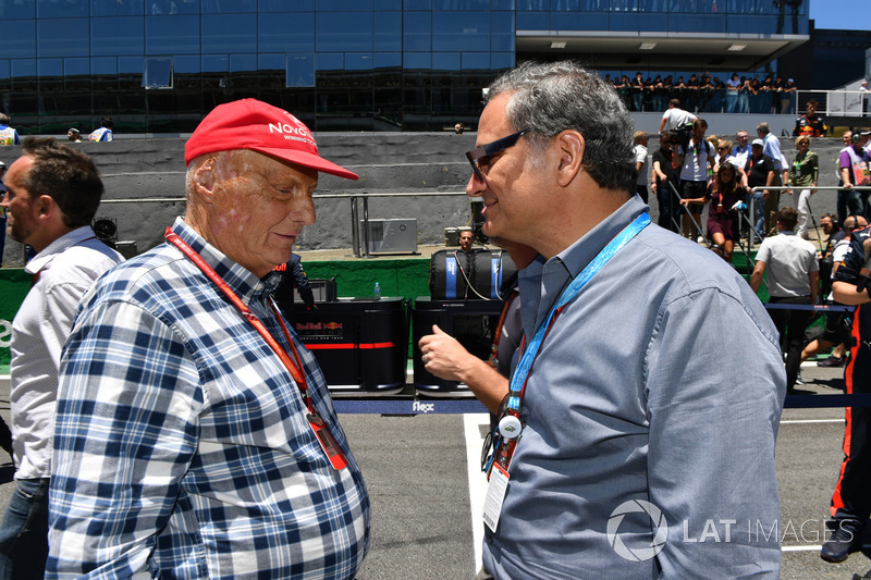 Niki Lauda, Mercedes AMG F1 Non-Executive Chairman and Alejandro Soberon, President and CEO for CIE