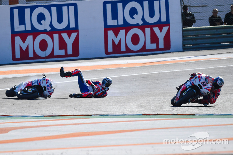 Danilo Petrucci, Pramac Racing, crash of Scott Redding, Pramac Racing
