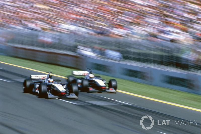 Mika Hakkinen, McLaren MP4/13; David Coulthard McLaren MP4/13