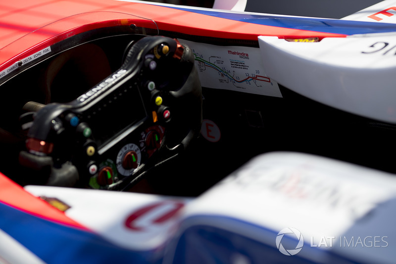 Circuit map in the cockpit of a Mahindra Racing Mahindra Racing M4Electro