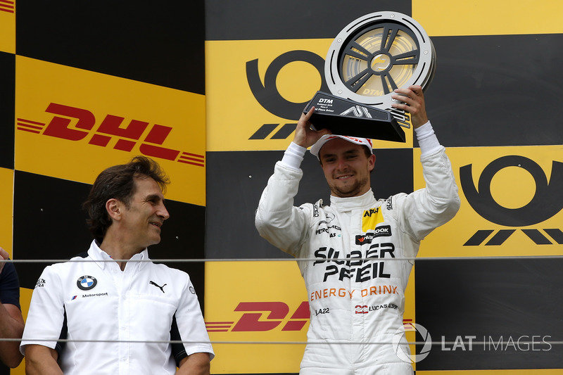 Podium: second place Lucas Auer, Mercedes-AMG Team HWA with Alex Zanardi, BMW Motorsport