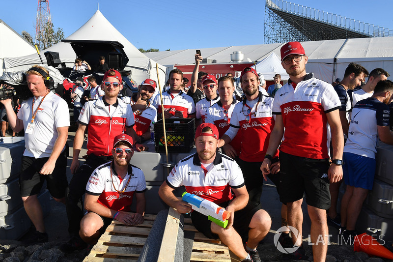 Sauber lors de la course de radeaux