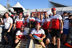 Sauber lors de la course de radeaux