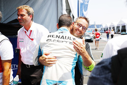 Sébastien Buemi, Renault e.Dams, fête la pole position