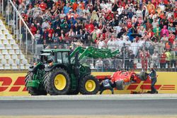 Sebastian Vettel; Ferrari SF71H crashed out of the lead