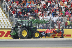 Sebastian Vettel; Ferrari SF71H crashed out of the lead