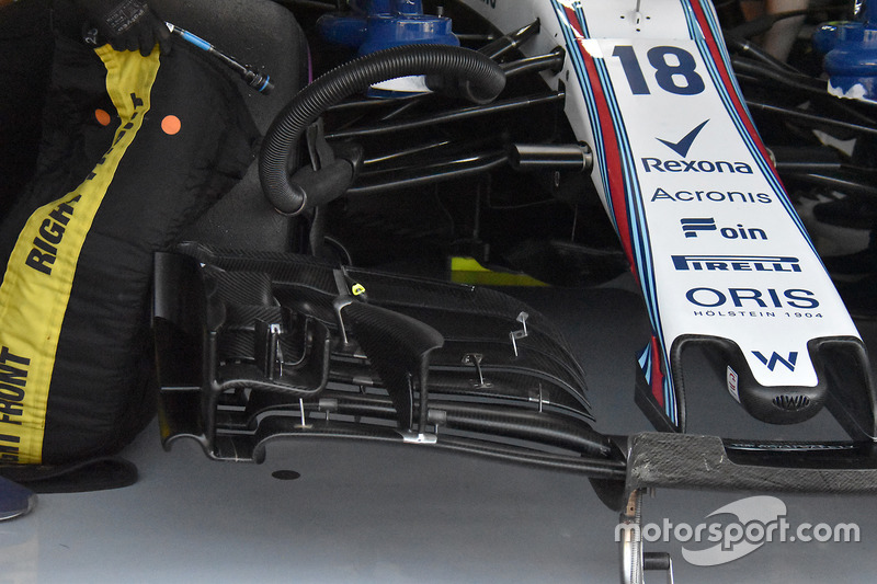 Williams FW41, dettaglio dell'ala anteriore